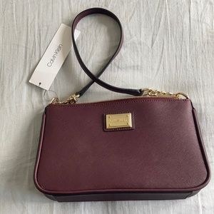 NWT Calvin Klein handbag rum raisin/burgundy/wine